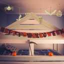 2Pack Anditoy 60 PCS Wooden Slices Hanging Ornaments Halloween Crafts for Kids DIY Decorations Indoor Party Supplies