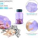 Large Piggy Bank for Adults Kids, Vcertcpl Digital Coin Counting Bank with 1.8L Capacity, Great Coin Bank Money Jar for Adults Kids with Saving Goals, Bank for All US Coins (Purple B)