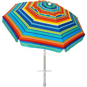 AMMSUN Beach Umbrellas for Sand Heavy Duty Wind Portable, 6.5ft
Sand Anchor, UV 50+ Protection, Includes Carry Bag, Push Button Tilt, Lightweight, Easy Setup