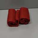 Kevin Textile Christmas Decorative Outdoor Throw Pillow Covers Pack of 2 Waterproof Classic Checker Linen Pillowcases Cushion Cases for Sofa Couch Patio Garden 24x24 Inch Red