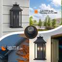 tewei 18'' Dusk to Dawn Outdoor Light Fixture, Porch Lights Outdoor Wall Sconce Lantern, 2-Light Black Exterior Lighting Fixture Wall Mount, Outside Light for House Garage, 2-Pack