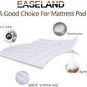 EASELAND Twin Size Mattress Pad Pillow Top Mattress Cover Quilted Fitted Cooling Protector Single Cotton Top 8-21" Deep Pocket (39x75 Inches, White)