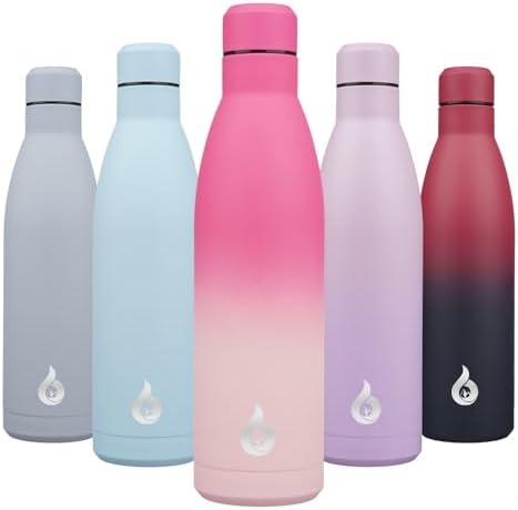 BJPKPK 25oz Insulated Stainless Steel Water Bottles Reusable Metal Travel Sports Water Bottle Keep Cold and Hot, Yellow Ombre