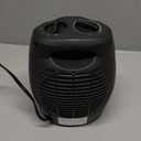 Amazon Basics Ceramic Space Heater, Portable Indoor Heating Solution, With Overheat and Tip-Over Protection, Thermostat, Non-Oscillating, 1500W, 7.52"D x 6.34"W x 9.45"H, Black