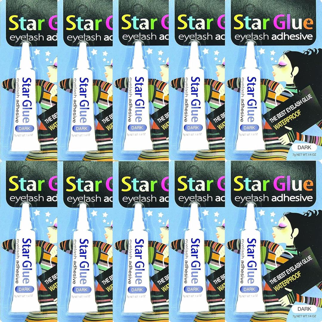 Waterproof Eyelash Adhesive Dark For Eye Shadow,Mascara And Eyeliner 10 Pcs
