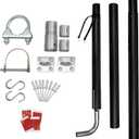 RV Generator Exhaust Venting System part compatible with Most RV Exhaust Systems replace 44461 RV generator exhaust Extension kit 136inch Muffler Pipe Extension kit