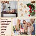 Gerrii 60 Set Easter Heart Christian Tokens Gift Jesus Love Wooden Religious Pocket Hugs Catholic Cards Bible Verse Token Bookmark for Church Friend Religious Party Goodie Bag Filler (Wood Color)