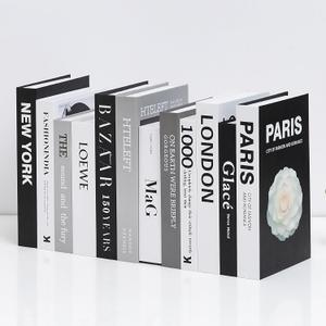 YKYKJDG 12pcs Fake Books for Decoration Faux Books Black Room Decor Decorative Books for Coffee Table Decor Books Black and White Books for Shelves Preppy Bookend Modern Decor