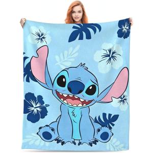 Cute Throw Blanket, Cartoon Printing Blanket, 50x 60 Inches Soft Cozy Flannel Fleece Blanket for Bed Couch Sofa Travel