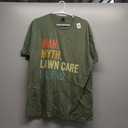 Man Myth Lawn Care Legend Funny Mowing Gardener Dad Retro T-Shirt. ( L)