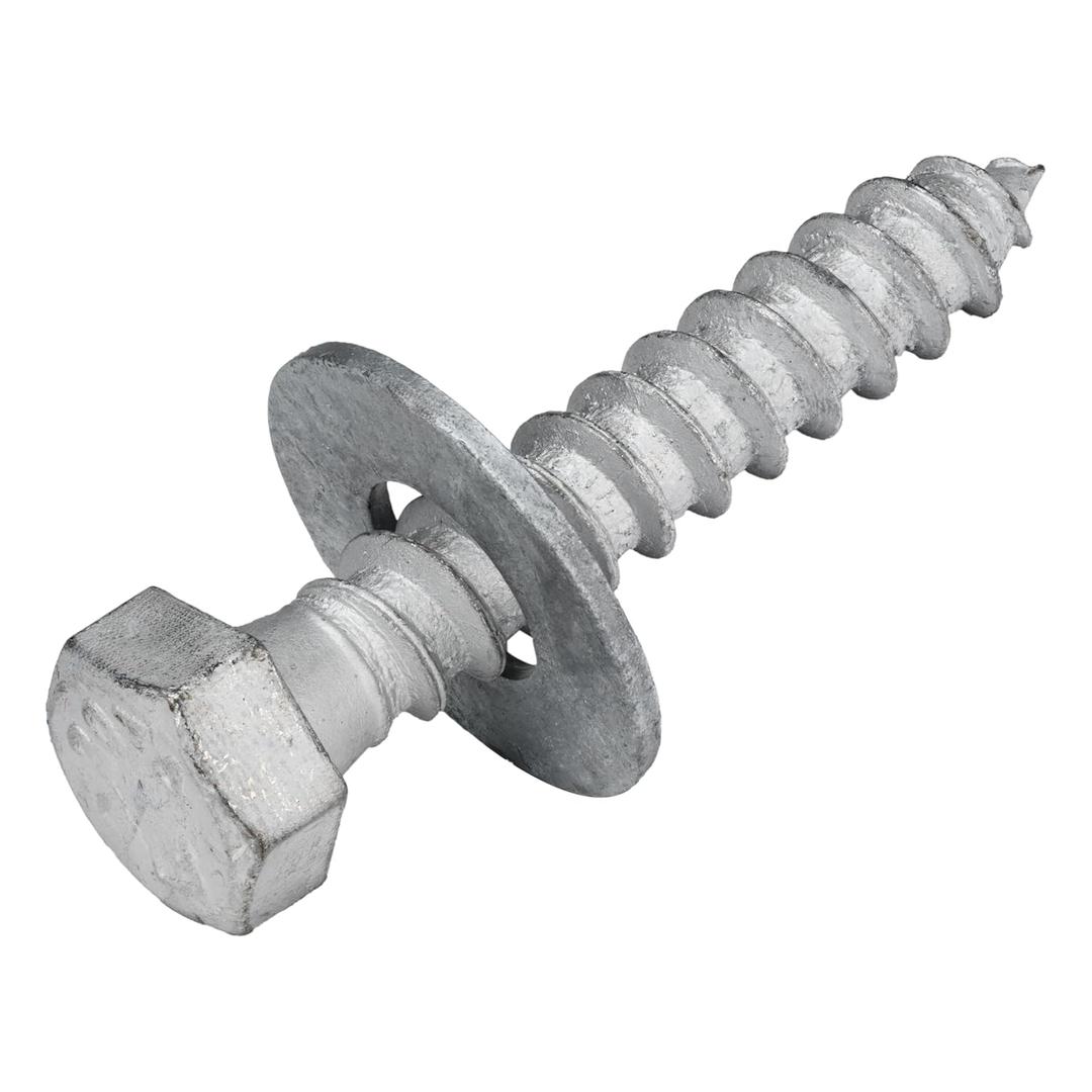 1/4 x 2 (100 Pack) Lag Screw Kit, 100 Screws and 100 washers, Hot Dip Galvanized, Meets ASME B18.2.1 Industrial/Commercial Grade by Makers Bolt
