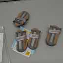 QUMY Dog Shoes for Small Dog, Puppy Dog Boots & Paw Protectors for Winter, Summer Hot Pavement, Waterproof in Rainy Weather, Ourdoor Walking, Indoor Hardfloors Skid-Resistant Soles Khaki Size 2