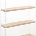 NONEMEY Clear Acrylic Display Case Stand with Wood Base 2 Tier3 Tier12/24 Compartments Storage Box Wall Mount Showcase Dustproof Organizer Box for Collectibles (3Tier 123.315inch) (Yellow)