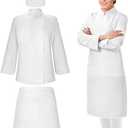 Chef Hat, Apron, And Coat Costume. Size XXL