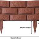 4Pcs Plastic Garden Fence, Flower Bed Edging Borders Landscape Border, 7 inches Tall Bricks for Landscaping for Yard