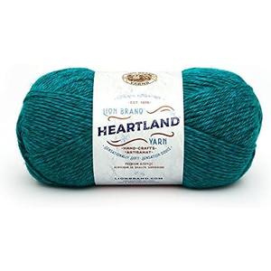 Lion Brand Yarn Heartland Yarn, Worsted-Weight Yarn for Knitting, Crocheting, and Crafting, 1 Pack, Cuyahoga Valley