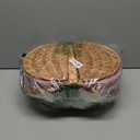 Wicker Picnic Basket with Removable Liner Empty Picnic Baskets with Lid for 2, Picnic Hamper with Foldable Handles for Picnic 2,Checkered