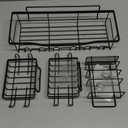 4-Pack Rustproof Stainless Steel Shower Caddy Set – No Drill Adhesive Bathroom Organizer, Space-Saving Shower Shelves for Apartment Essentials, Bathroom/Kitchen Storage & Rent-Friendly Home Decor