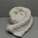 Bedsure GentleSoft Cozy Throw Blanket for Couch - Soft Boho Valentines Blankets for Women, Fuzzy Fleece Throw, Gifts for Women Teen Girl, Spring Home Room Decor Aesthetic, Off White, 50x60 Inches