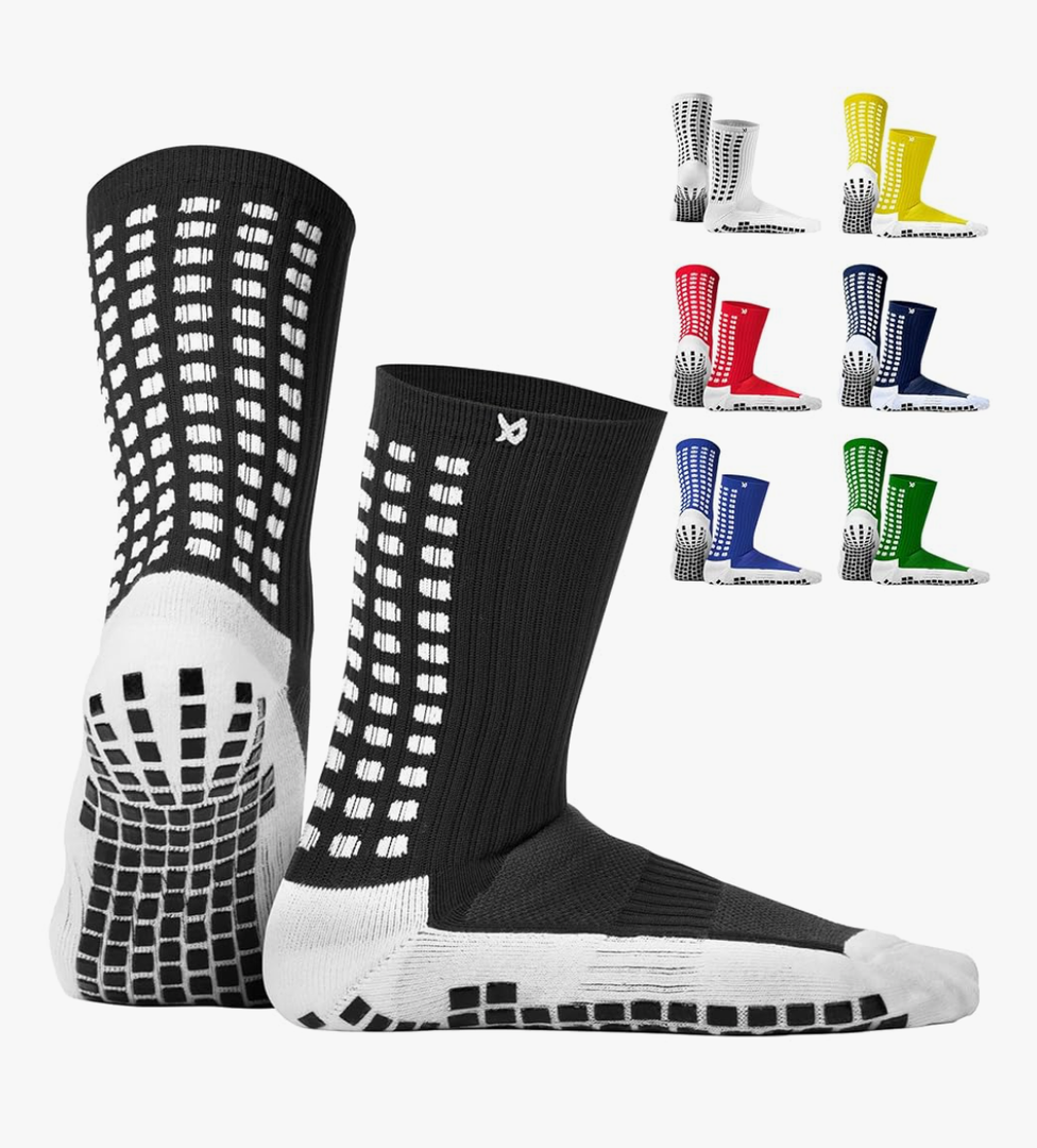 Lux Dual Grip Socks - Soccer Grip Socks for Men and Women. GripArray Performance & Comfort
