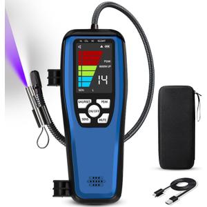 Refrigerant Leak Detector, Aprvtio ALD-200 3-in-1 Freon Leak Detector Tester A1 A2L A3 Refrigerants Compatible, Rechargeable, Multipule Alarm, Heated Diode Sensor for HVAC R32 R454B R410A R134A R290