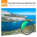 K&F CONCEPT 40.5mm True Color Ultra-Low Reflectivity CPL Filter Polarizer Lens Filter Circular Polarizing for Camera Lenses with 28 Multi-Coated (Nano-X Series)