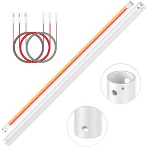 36 Inch Ceiling Fan Downrod with 6 x 18-AWG Wires,Ceiling Fan Extension Rod 1 Inch Outer Diameter, Improves Airflow,Suitable for Various Ceiling Fans(White, No Threaded)