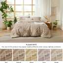 Bedsure Tufted Boho Comforter Set Full Size - Khaki Boho Bed Set, GentleSoft 3 Pieces Farmhouse-Style Embroidery Bedding, Gifts for Woman, Soft Jacquard Full Comforter for All Seasons