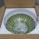 2Pack Glass Pendant Lights, 11.8" Vintage Lighting Green Glass Light Fixtures Brushed Gold Modern Green Chandelier Hanging Ceiling for Kitchen Island Dining Room Restaurant Foyer Entryway (12in/2PC)