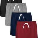Resinta 4 Pack Toddler Boy Cotton Shorts Boys Casual Shorts Pull-on Shorts Soft Baby Boy Shorts for Summer, 2T