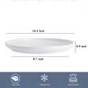 Kanwone Porcelain Dinner Plate - 10 Inch, White, Microwave and Dishwasher Safe Plate