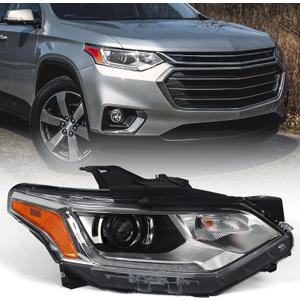 Xenon Headlights Assembley Compatible with Chevy Traverse 2018 2019 2020 2021 Hid Projector Headlights with LED DRL Headlamps Right Passenger Side 84887858 GM2503487