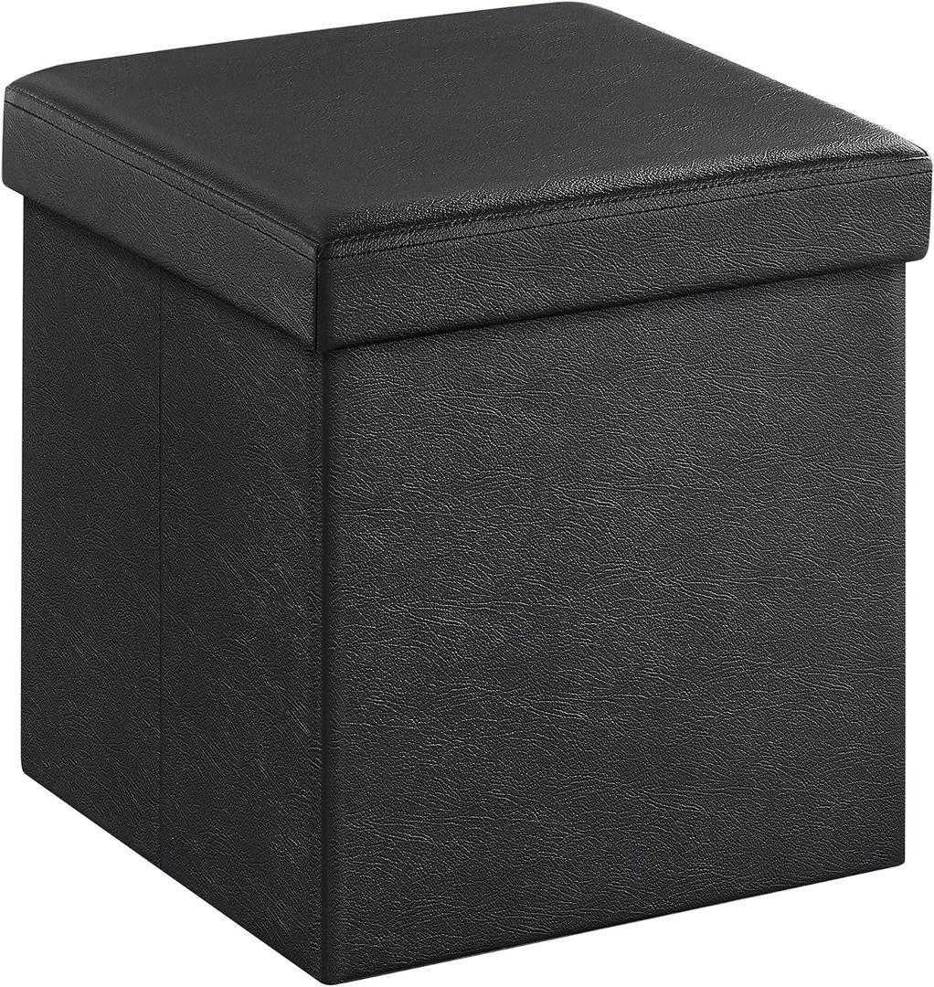 SONGMICS 15 Inches Ottoman with Storage, Foot Rest, 661.4 lb Load Capacity