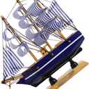 1pc Sailing Model Decorative Coastal Sail Mini Cake Baby Topper Birthday Ship Vintage Tabletop Kids Design Miniature Decoration Party Sailboat Novel Office Cuake Boats