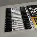 Permanent Markers Ultra Fine Tip, 30 Pack Black Quick-Drying and Fade-Resistant Permanent Markers Bulk Set for Writing and Drawing on Wood, Plastic, Metal, Glass, Ideal for Office School Supplies