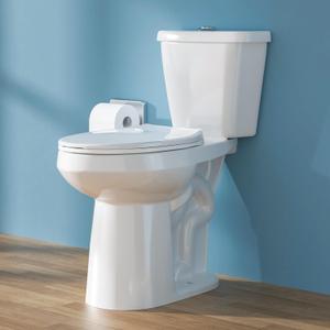 HOMLYLINK 22 Inch Elongated Tall Toilet for Seniors, 1.1/1.6 GPF Dual Flush, Extra High Two-Piece Toilet for Bathroom, Comfort Bowl Height 21 Inch, Seat Height 22", 12 Inch Rough-in, White