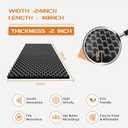 2 Pack Sound Proof Foam Panels | 48"×24"×2" Egg Crate Foam Pad | High Density Soundproof Wall Panels for Home Studio Noise & Thermal Insulation |With Adhesive Stickers 20PCS(Black)
