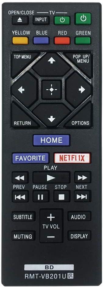 Replacement RMT-VB201U Remote Sony DVD Player for Sony Blu-ray DVD Player BDP-S1700CA BDP-S3700 Remote