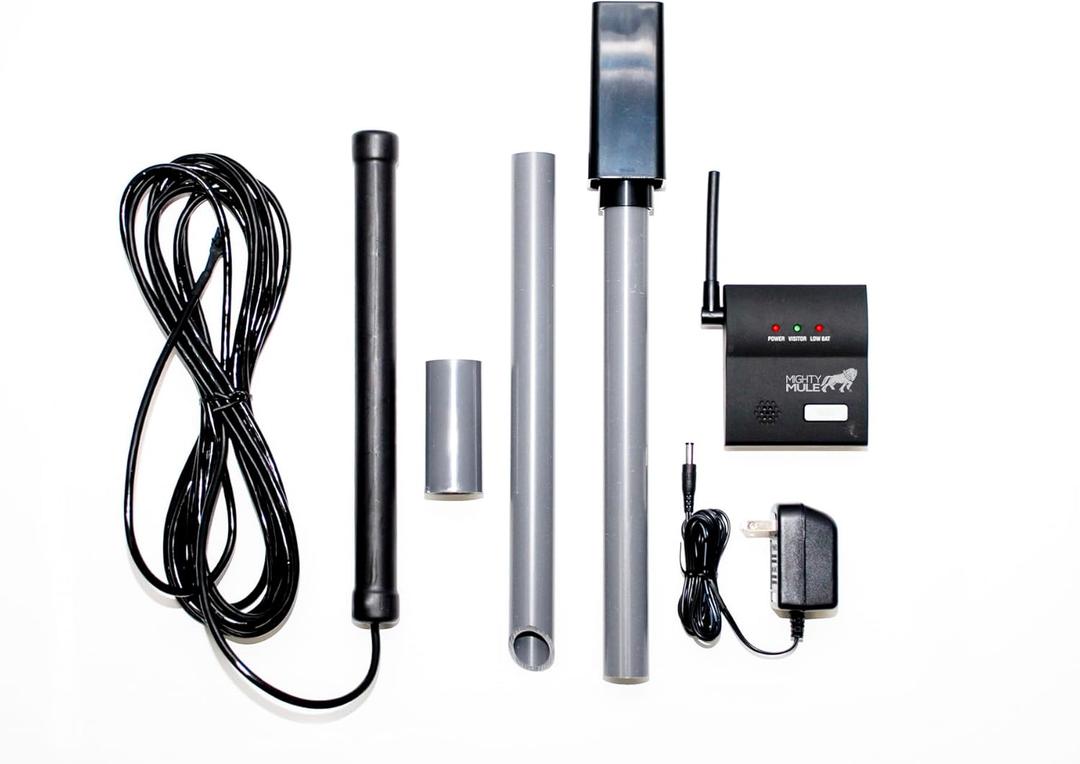 Mighty Mule FM231 Wireless Driveway Alarm Electromagnetic Vehicle Detection, Indoor Receiver, 400 ft Range, Expandable, Battery Powered, Easy Installation, Driveway & Property Security System