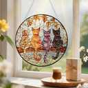 Acrylic Suncatcher Window Hanging, Cats Sun Catcher Rainbow Indoor Window Decoration for Living Room Bedroom, Unique Gift for Mom Wife & Friends, 7.87 inches