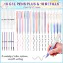 Unicorn Birthday Gifts for Girls Aesthetic School Supplies with Cute Pencil Case, Pastel Highlighters Gel Pens Mechanical Pencils Set Girls Stationery Set, Pencil Pouch with Supplies (Macaron)