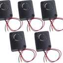 12V DC Black Mini Piezo Alarm Siren 110dB Insurance Safes Anti-Theft Alarm High-Decibel Buzzer for CarPack of 5