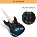 GLARRY Full Size Electric Guitar for Music Lover Beginner with 20W Amp and Accessories Pack Guitar Bag (DARK BLUE, 39" Right Handed)