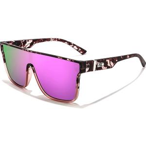 FEISEDY Sunglasses for Women Men, Fashion Mirrored Single Lens, Driving Beach Sunnies UV400 Shades B2996