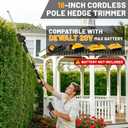 Pole Hedge Trimmer Cordless Compatible with Dewalt 20V MAX Battery
Up to 14-Ft Reach, 18" Blade & 150° Adjustable Cutting Head with Shoulder Strap for High Hedges & Bushes (Tool Only)
