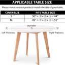 Farmhouse Round Fitted Table cover with Elastic Waterproof Outdoor Indoor Vinyl Tablecloth Washable Wipeable Table Cloth for Picnic Camping Party (Wood, Fits up to 36" - 44" Diameter)