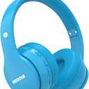 MIDOLA Kids Headphones Bluetooth 5.4 Wireless 68H Play Time Volume Limit 85/94dB OverEar Foldable Headset,TypeC Fast Charging,with Wired Aux Mic for Toddler Child Pad Tablet Blue