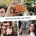 TUCCH PU Leather Case for iPhone 16 Pro Max, Undetachable Wallet Case with [6 Card Holders] [RFID Blocking] Magnetic Closure Anti-Slip Shockproof Protective Phone Cover for iPhone 16 Pro Max, Black