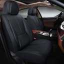 Car Seat Covers, Leather Seat Covers for Cars Full Set, Waterproof and Breathable Suitable for Most SUV/Truck/Sedan/Automotive 2 Pack (Black)