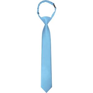 RBOCOTT Solid Color Satin Ties for Boys and Kids Pre-tied Adjustable Necktie for Age 8-12 Wedding and School Graduation (Baby Blue)
